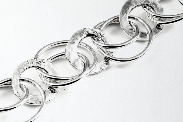 Handmade silver decorative, unique chain bracelet