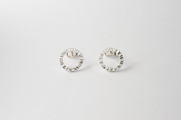 Small hammered sterling studs