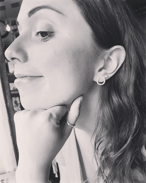 Small hammered sterling studs