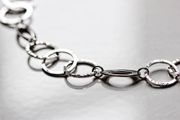 Long decorative chain necklace